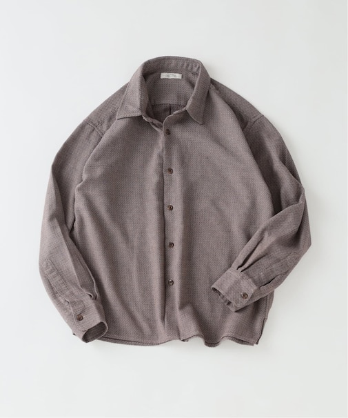 リネンブレンド メランジドビー シャツ
