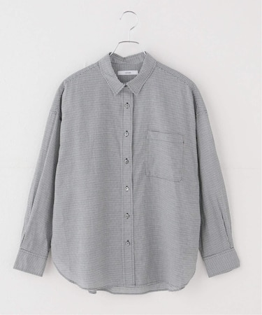 コットンシルクギンガムチェックシャツ