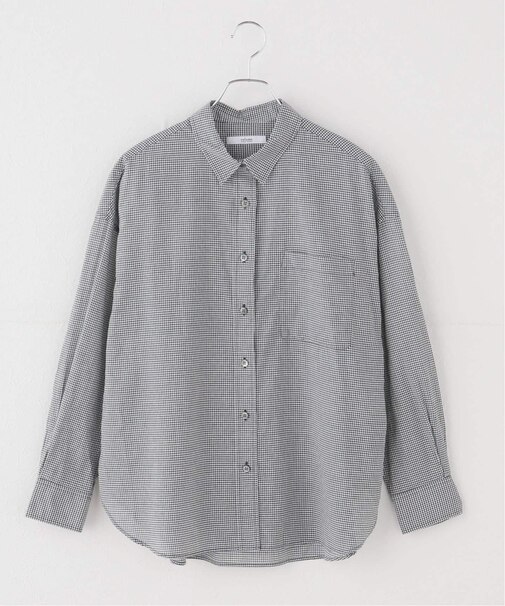 コットンシルクギンガムチェックシャツ