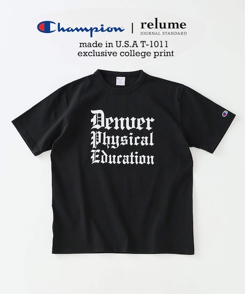 CHAMPION / チャンピオン 別注 T1011 カレッジプリント Tシャツ