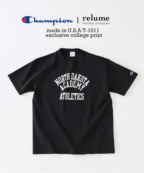 CHAMPION / チャンピオン 別注 T1011 カレッジプリント Tシャツ
