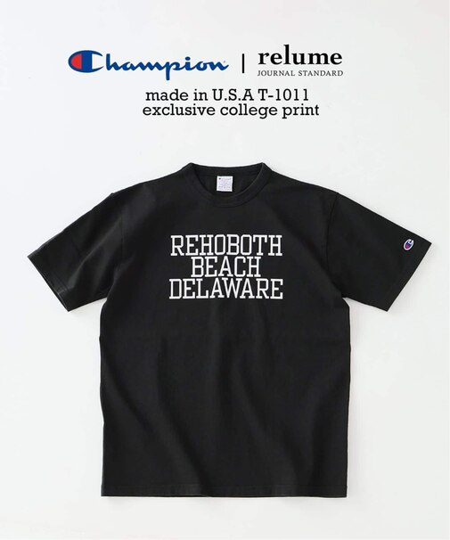 CHAMPION / チャンピオン 別注 T1011 カレッジプリント Tシャツ