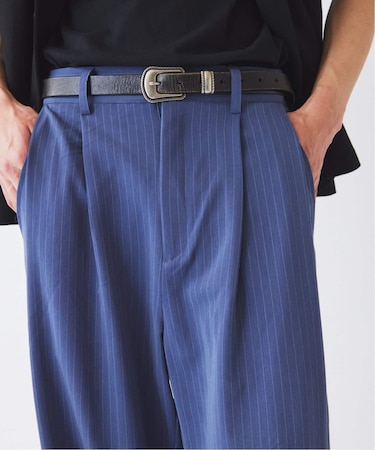 ヒールカット ルーズライト ストライプ スラックス