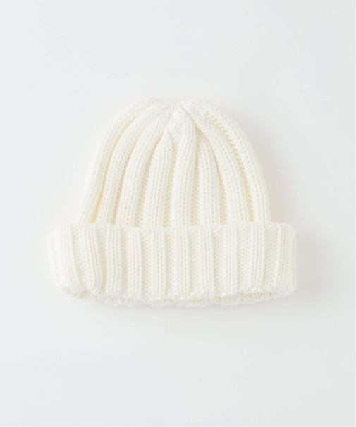 コットンブレンド ハーフリブ ニットキャップ