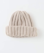 コットンブレンド ハーフリブ ニットキャップ