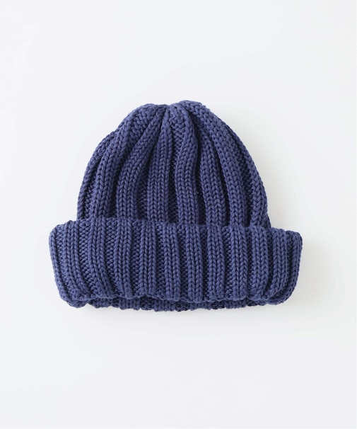 コットンブレンド ハーフリブ ニットキャップ