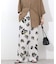 フラワープリントタックパンツ