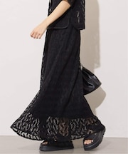 《WEB限定追加》【TORRAZZO DONNA/トラッゾドンナ】ジオメトリックレーススカート
