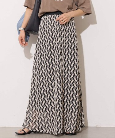 《WEB限定追加》【TORRAZZO DONNA/トラッゾドンナ】ジオメトリックレーススカート