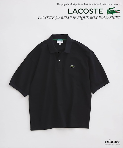 ジャーナルスタンダード レリューム別注　ラコステ ポロシャツ ベージュ LACOSTE / ラコステ 別注 ボックスシルエット ポロシャツ｜ジャーナル