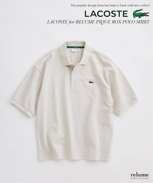 LACOSTE ラコステ RELUME 別注 ボックスシルエット ポロシャツ LACOSTE / ラコステ 別注 ボックスシルエット ポロシャツ｜ジャーナル