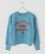 【GREEN BUTTER/グリーンバター】  Patch Crop Sweatshirts