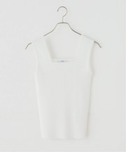 ハイツイストスクエアネックリブタンクトップ