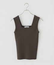 ハイツイストスクエアネックリブタンクトップ