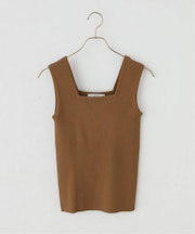 ハイツイストスクエアネックリブタンクトップ