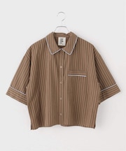 パイピングストライプシャツ