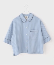 パイピングストライプシャツ