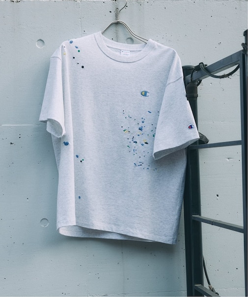 CHAMPION / チャンピオン 別注 刺繍スプラッシュ Tシャツ