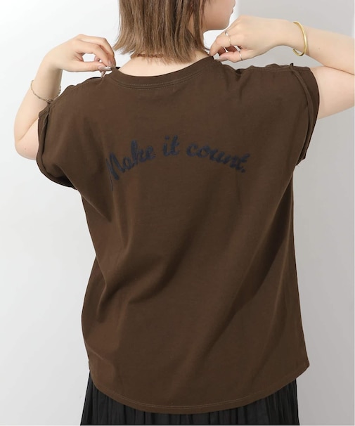 刺繍ロゴフレンチTEE