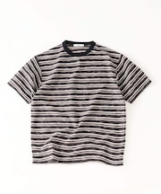 テクスチャー マルチボーダー Tシャツ