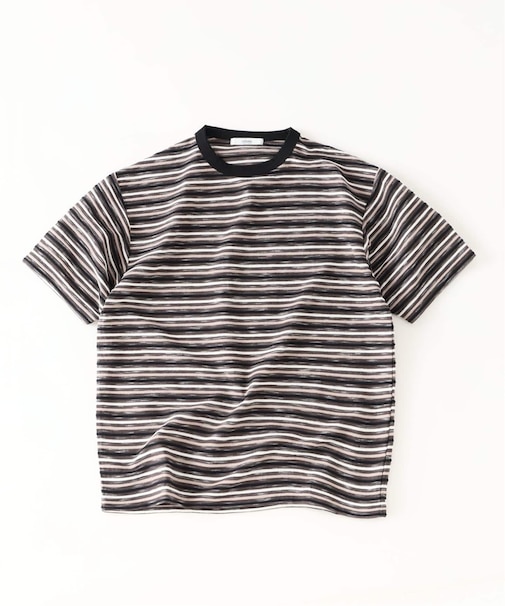 テクスチャー マルチボーダー Tシャツ