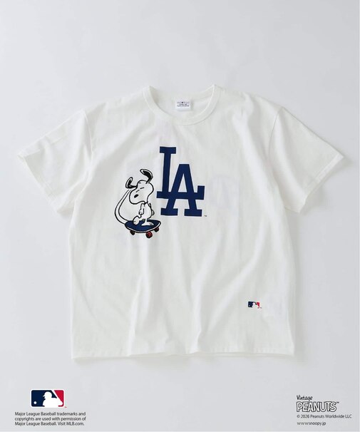 PEANUTS / ピーナッツ 別注 MLB ベースボール プリントTシャツ