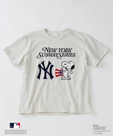 PEANUTS / ピーナッツ 別注 MLB ベースボール プリントTシャツ