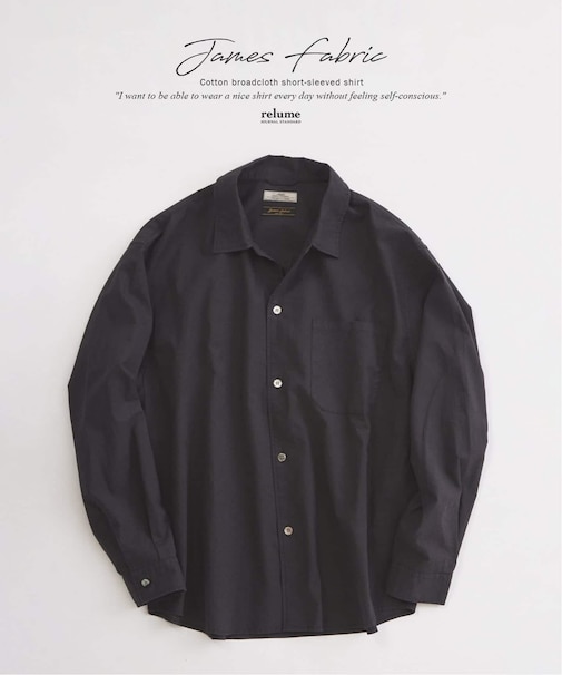 JAMES FABRIC コットンリネン ガーメントダイ シャツ