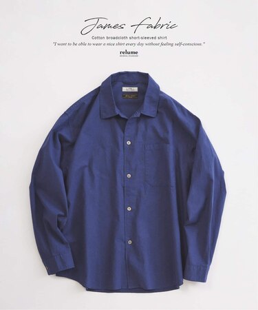JAMES FABRIC コットンリネン ガーメントダイ シャツ