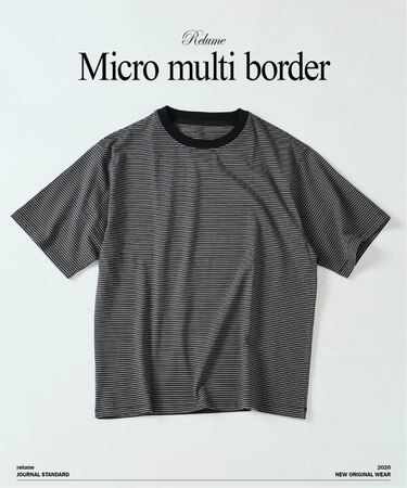 マイクロ マルチボーダー Tシャツ