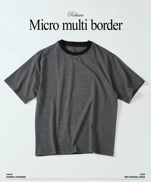 マイクロ マルチボーダー Tシャツ