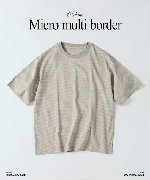 マイクロ マルチボーダー Tシャツ
