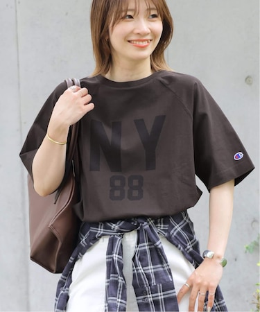 《追加》別注【Champion/チャンピオン】16s/1 Jersey TEE Bleach Wash:Tシャツ
