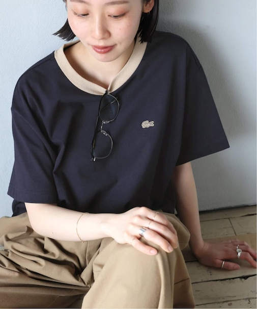 《追加》別注【LACOSTE/ラコステ】リンガーTシャツ