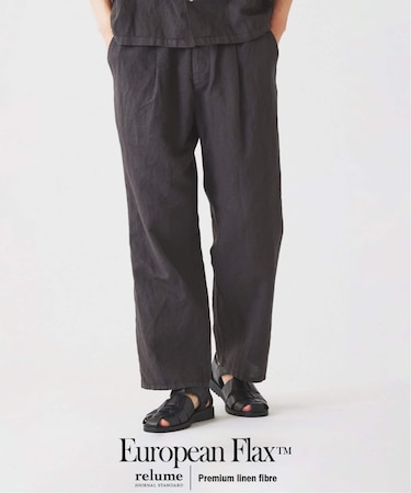 European Flax / ヨーロピアンフラックス ガーメントダイ リネン イージーパンツ