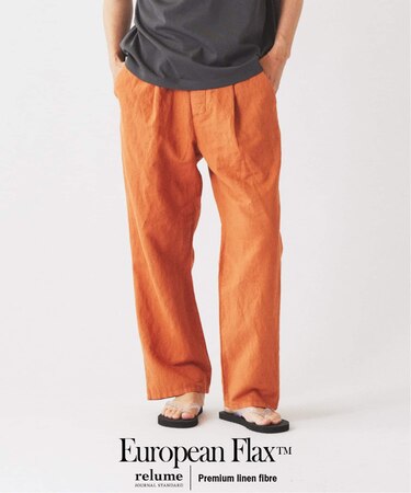 European Flax / ヨーロピアンフラックス ガーメントダイ リネン イージーパンツ