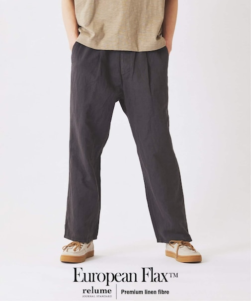 European Flax / ヨーロピアンフラックス ガーメントダイ リネン イージーパンツ