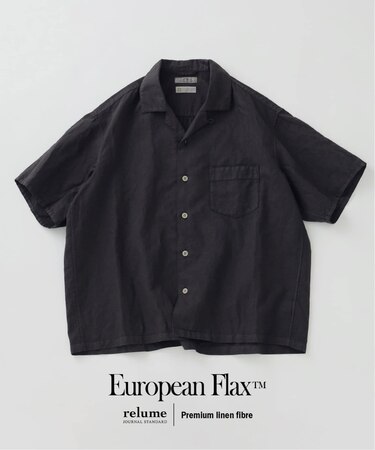 European Flax / ヨーロピアンフラックス ガーメントダイ リネン 半袖シャツ