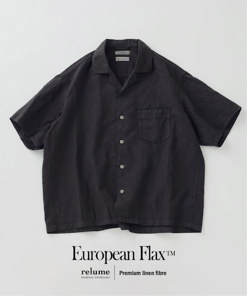 European Flax / ヨーロピアンフラックス ガーメントダイ リネン 半袖シャツ