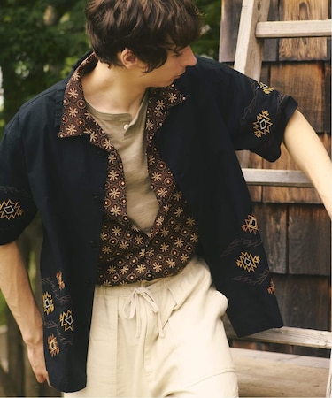 PENDLETON / ペンドルトン 別注 ”カットワーク” 刺繍 オープンカラーシャツ