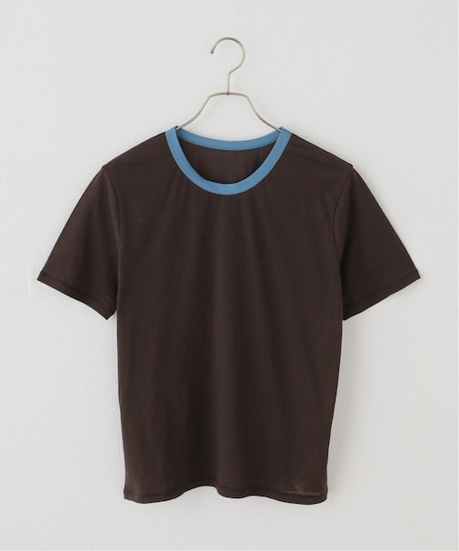 クルーネックシアーリンガーTEE