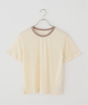 クルーネックシアーリンガーTEE