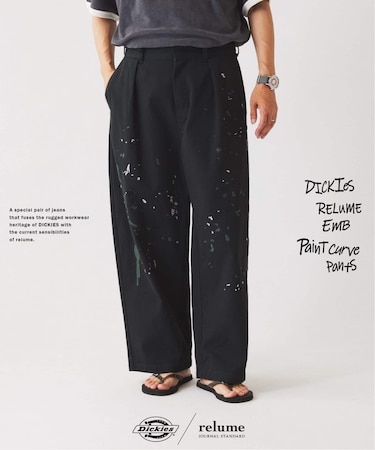 Dickies / ディッキーズ 別注 スプラッシュ 刺繍 カーブ ワークパンツ