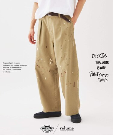 Dickies / ディッキーズ 別注 スプラッシュ 刺繍 カーブ ワークパンツ
