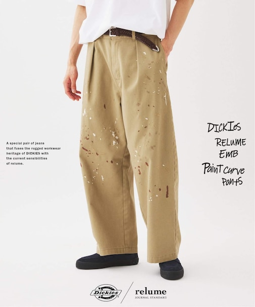 Dickies / ディッキーズ 別注 スプラッシュ 刺繍 カーブ ワークパンツ