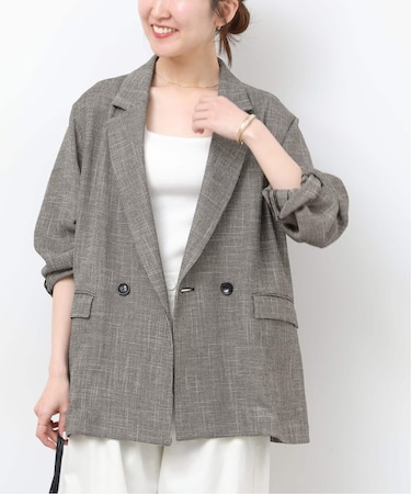 《追加》［防シワ/手洗い可］ドライスラブテーラードジャケット