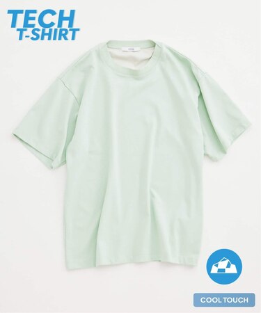 【接触冷感】ダブルフェイス バックメッシュ Tシャツ