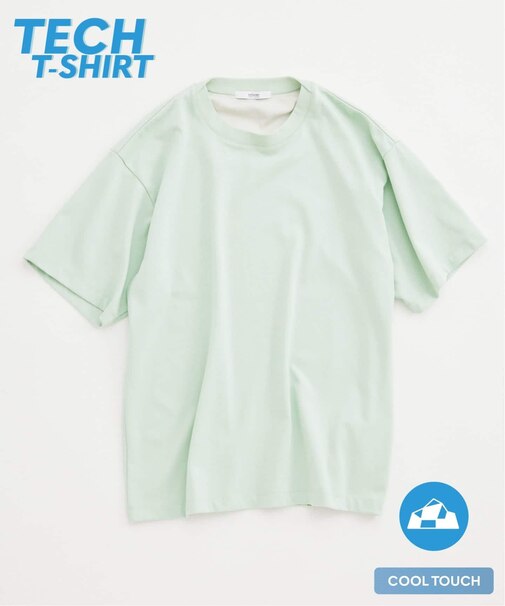 【接触冷感】ダブルフェイス バックメッシュ Tシャツ
