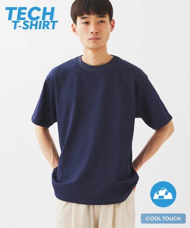 【接触冷感】ダブルフェイス バックメッシュ Tシャツ