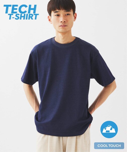 【接触冷感】ダブルフェイス バックメッシュ Tシャツ